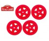 DISC.. Lancia Stratos Rims Set 5 spokes red (4)