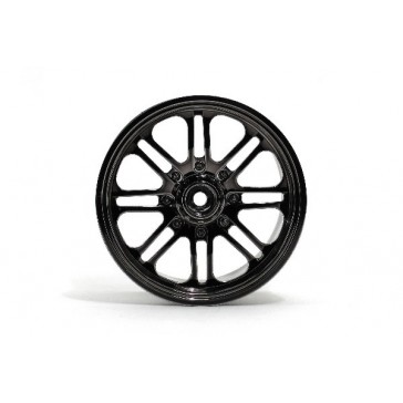 8 Spoke Wheel Black Chrome (83X56Mm/2Pcs)