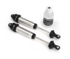 Shocks, GTR, 139mm, silver aluminum (fully assembled w/o springs) (re