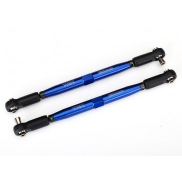 Toe links, X-Maxx (TUBES blue-anodized, 7075-T6 aluminum, stronger th