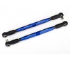 Toe links, X-Maxx (TUBES blue-anodized, 7075-T6 aluminum, stronger th