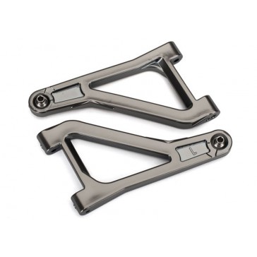 Suspension arms, upper (left & right) (satin black chrome-plated) (as