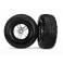 Tires & wheels, glued on SCT Satin hrome split sp wheels TSM