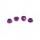 Serrated Alloy M4 Nuts: Violet  pk 4