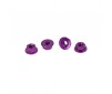 Serrated Alloy M4 Nuts: Violet  pk 4