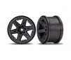 Wheels, Rustler 4X4 2.8 (black) (2)