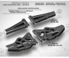 XB8 COMPOSITE FRONT LOWER SUSPENSION ARM - GRAPHITE