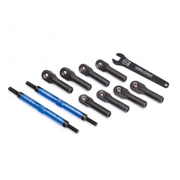 Toe links, E-Revo VXL (TUBES blue-anodized, 7075-T6 aluminum, stronge