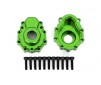 Portal housings, outer, 6061-T6 aluminum (green-anodized) (2)/ 2.5x10