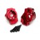 Portal drive axle mount, rear, 6061-T6 aluminum (red-anodized) (left