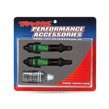 Shocks, GTR long green-anodized,PTFE-coated bodies with TiN shafts (f