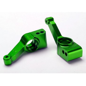 Carriers, stub axle (green-anodized 6061T6 aluminum)(rear)(2