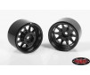 Deep Dish Wagon 1.55 Stamped Steel Beadlock Wheels (Black)