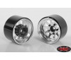 Deep Dish Wagon 1.55 Stamped Steel Beadlock Wheels (Chrome)