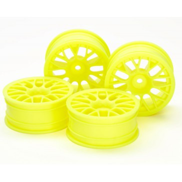 Jantes type BBS 24mm +2 jaune