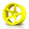 Yellow 5 spokes wheel (+8) (4)