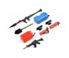 SCALE 7-PCS ACCESSORY SET-SHOVEL,RIFLE,CAN,FIRE EXT