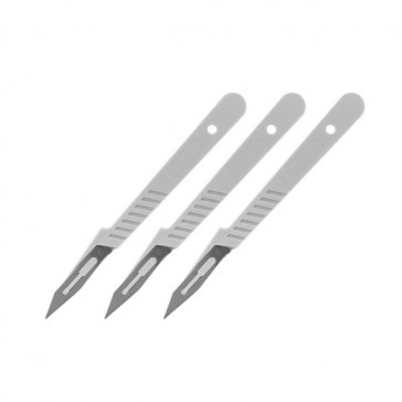 Set 3 scalpels jetables