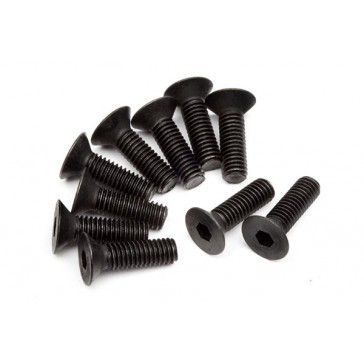 Flat Head Screw M3X10Mm(Hex Socket/10Pcs)