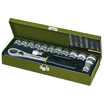 Coffret spécial atelier douilles ouverte 13 à 27 mm + cliquet 1/2", 1