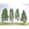 4 arbres feuillus 15cm vert foncé