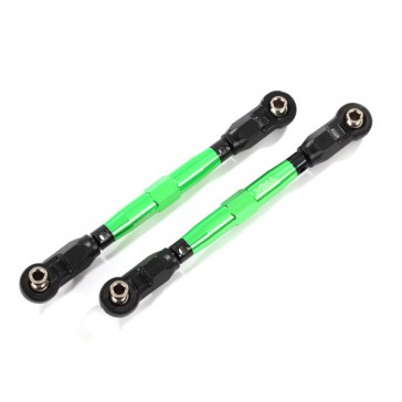 Toe links, front (TUBES green-anodized, 7075-T6 aluminum, stronger th