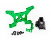 Shock tower, front, 7075-T6 aluminum (green-anodized) (1)/ body mount