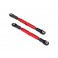 Camber links, rear (TUBES red-anodized, 7075-T6 aluminum, stronger th