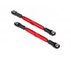 Camber links, rear (TUBES red-anodized, 7075-T6 aluminum, stronger th