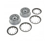 Wheel & Beadlock Set, Grey (2): 5ive-T 2.0