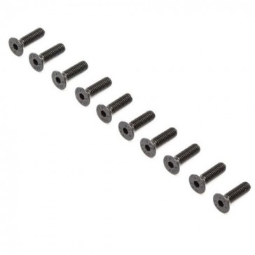 Flat Head Screws, Stl, BO, M4 x 14mm (10)