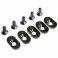 EngineMntInsert&Screws, BLK, 18.5T(5): 5ive-T 2.0