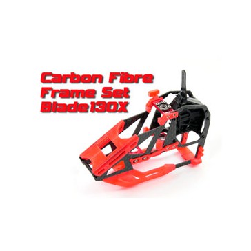 DISC.. Carbon Fibre Frame Set - Blade 130X ( Red )