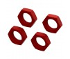 Aluminum Wheel Nut 24mm (Red) (4)