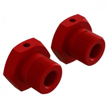 Aluminum Wheel Hex 17mm Red (2)