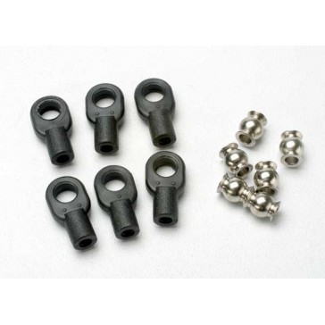 Rod ends, small, with hollow balls (6) (for Revo steering li