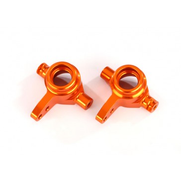 Steering blocks, 6061-T6 aluminum (orange-anodized), left & right