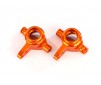 Steering blocks, 6061-T6 aluminum (orange-anodized), left & right