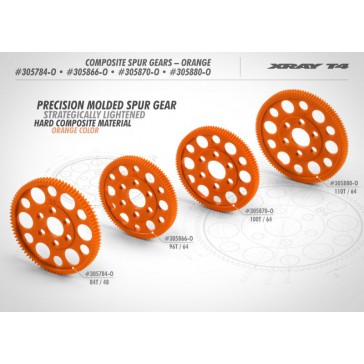 OFFSET SPUR GEAR 110T / 64 - ORANGE