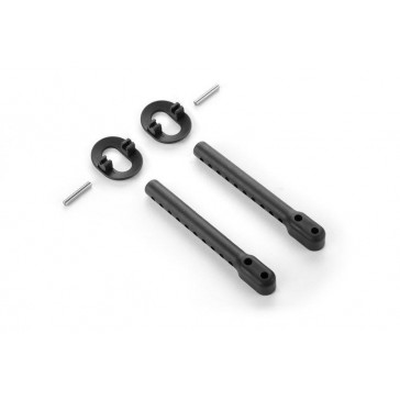 COMPOSITE REAR 6MM ADJUSTABLE BODY MOUNT SET +2MM HEIGHT