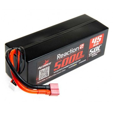 14.8V 5000mAh 4S 50C LiPo, Hardcase: Deans