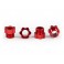 Stub Axle Nut, Aluminum (Red-Anodized) (4)