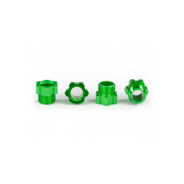 Stub Axle Nut, Aluminum (Green-Anodized) (4)