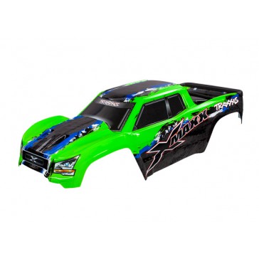 BODY, X-MAXX®, GREEN (PAINTED, DECALS APPLIED) (AS