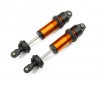 Shocks, GT-Maxx, aluminum (orange-anodized) (fully assembled w/o spri