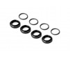 SHOCK ADJ. NUT ALU + O-RING - BLACK (4)