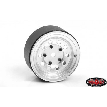 Burato 2.2 Beadlock Wheels w/ Center Caps (Silver)