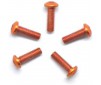 Alu Screw Allen Roundhead M3 x 10 Orange (5)