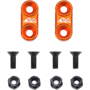 1/10 On-Road Alloy Wing Mounts - Orange