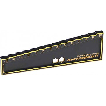 Chassis Droop Gauge -3to10mm - 1/8 & 1/10 Blk gold